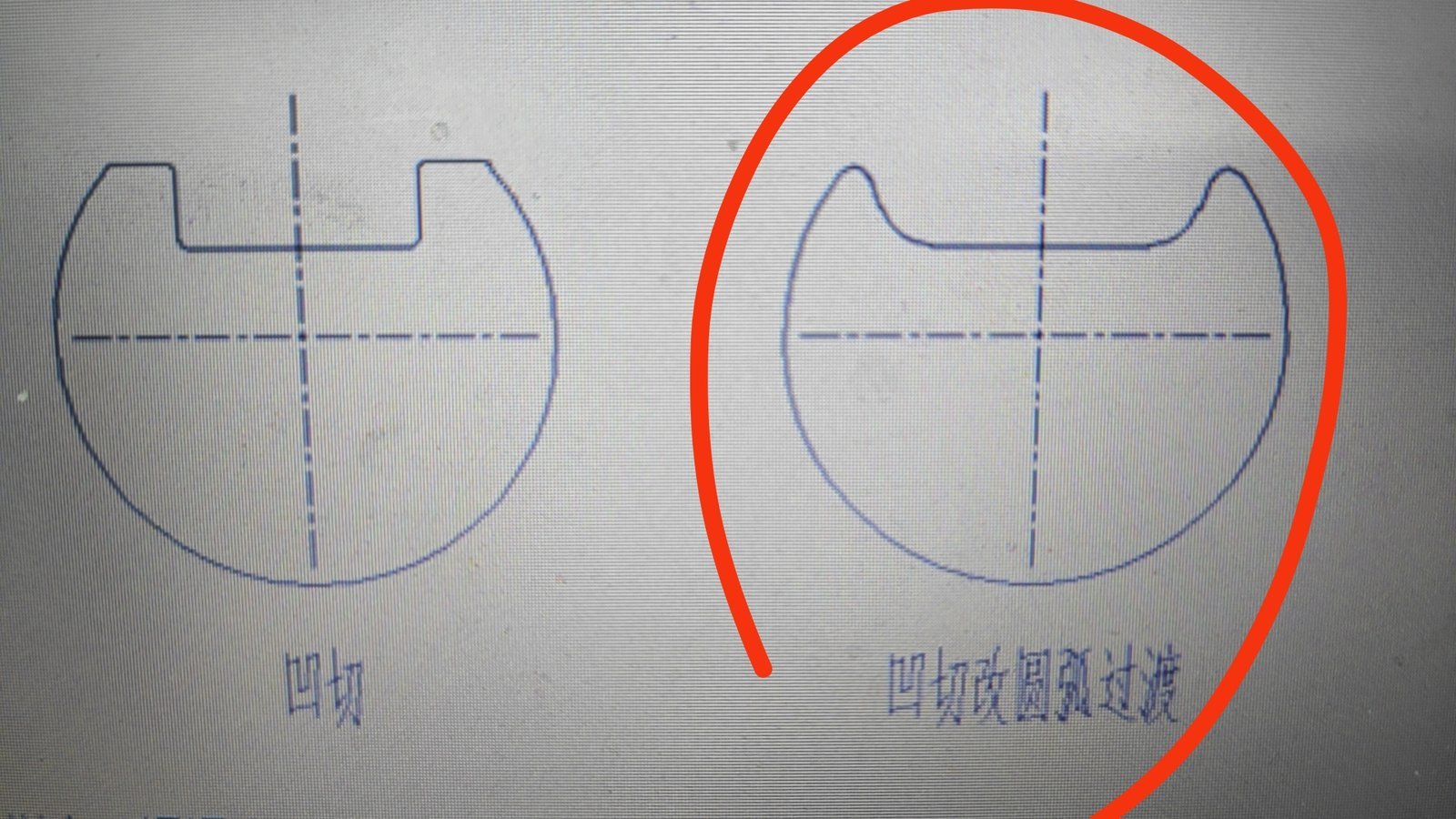 Irregular germanium lens cutting drawing: 73.45 × 52.82 mm crescent profile with R1 and R6 corners and 110° bevel