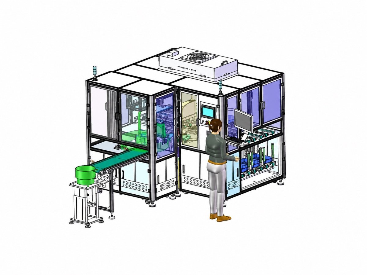 Vimfun glass cutting equipment is a perfect machine tool for precision cutting Vimfun AOI-20 lens thickness sorting machine with SCARA handler and non-contact thickness probes