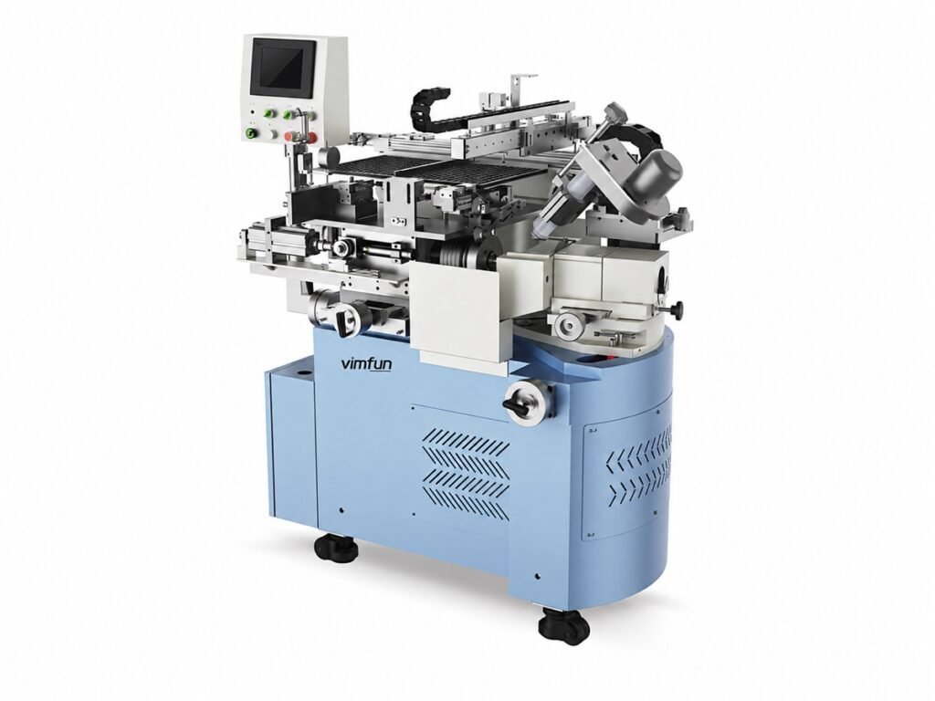 Vimfun Auto-SG-80T tray fed lens generator, fully enclosed with parallel blank and finished trays