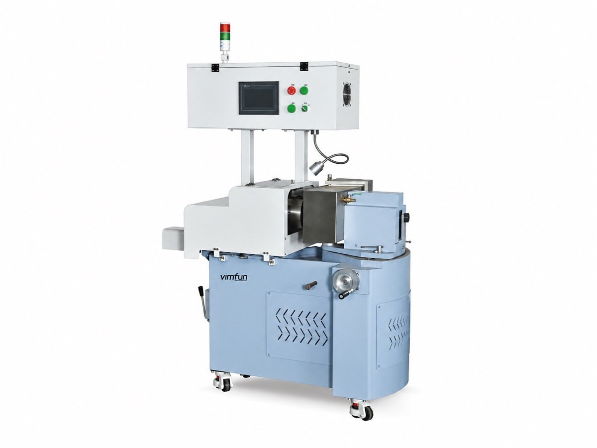 Vimfun CG-140 cylindrical lens grinding machine, enclosed, with a 7-inch touchscreen and servo X and Y axes