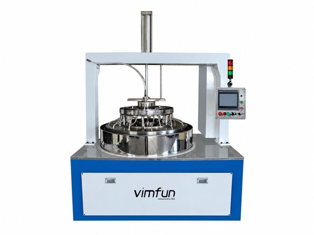 Vimfun DL double-sided wafer lapping and polishing machine with upper and lower plates and planetary star-wheel carriers