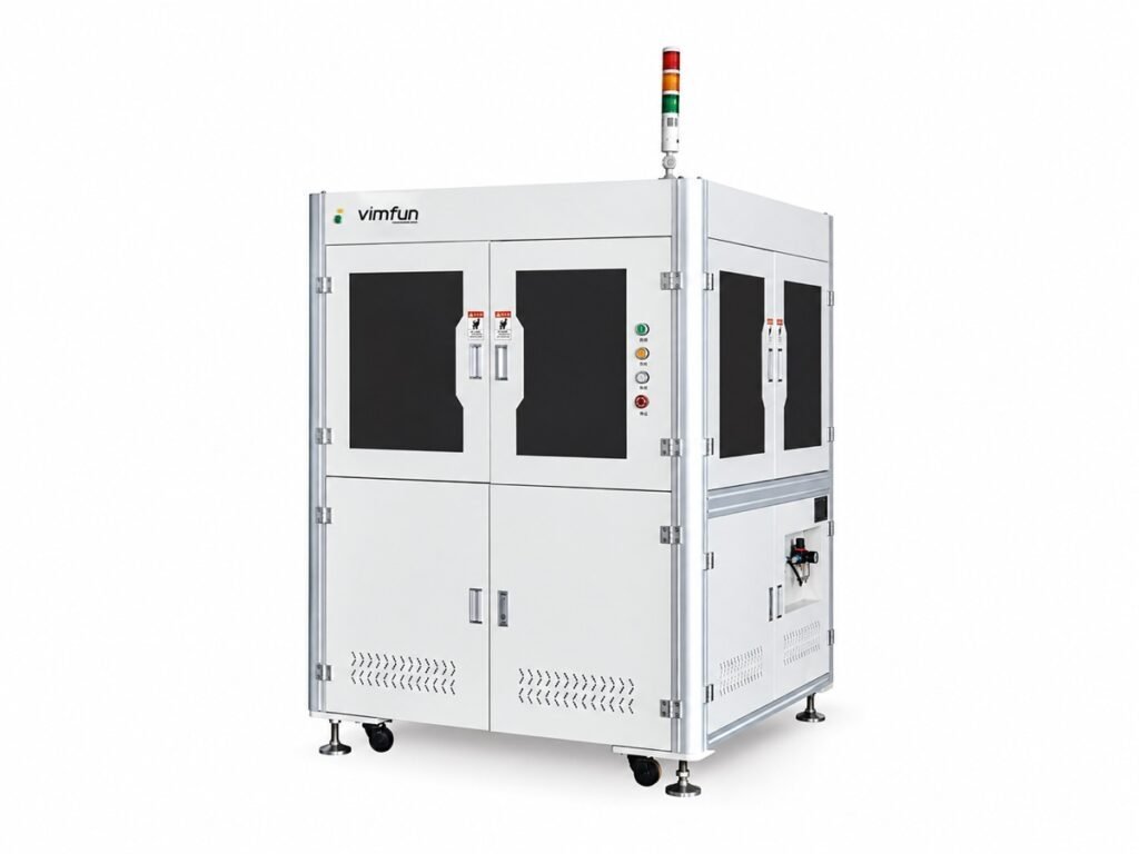 Vimfun LI-20 automatic lens inspection machine with SCARA robot and non-contact optical head